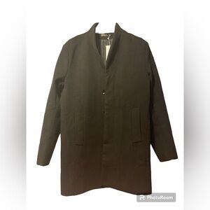 Beninos Mens Wool blend black coat medium NWT
